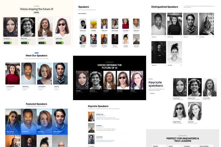 Speaker page builder